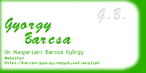 gyorgy barcsa business card
